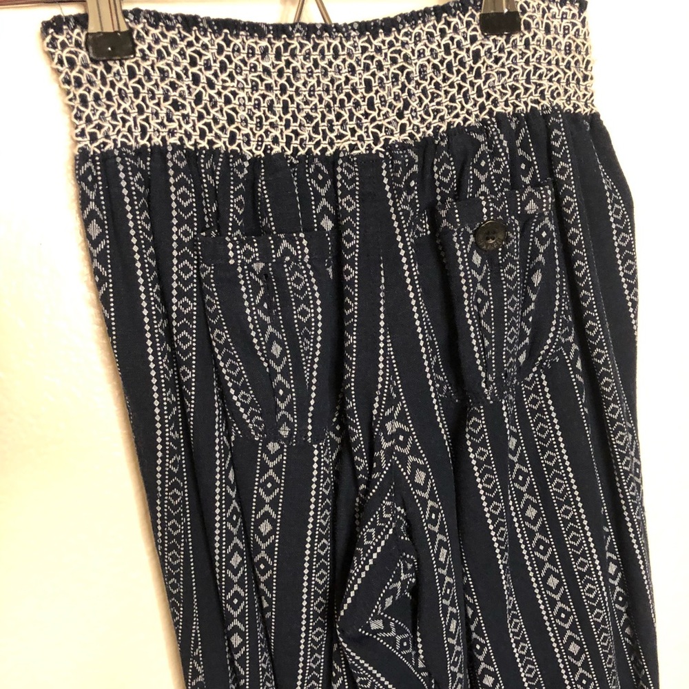 Rewash Los Angeles- linen navy blue pants